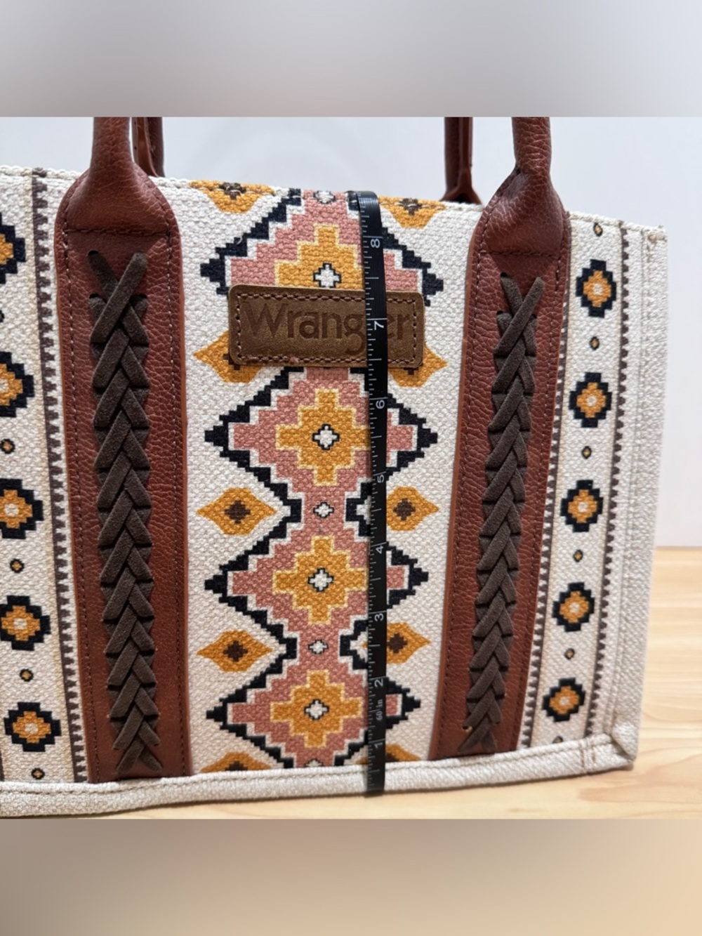 Wrangler SOUTHWEST PRINT MINI TOTE Crossbody Purse w/Strap + Mini Zip Card Case - Picture 9 of 15